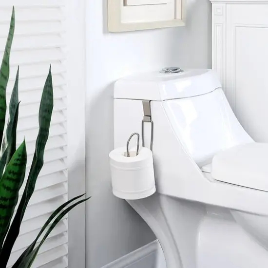 SunnyPoint Over the Tank Toilet Paper Holder Satin Nickel {4}