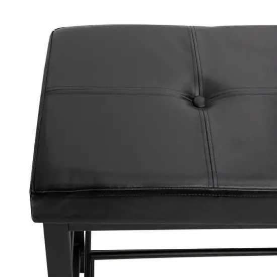 Simplify Black Entryway Bench with Shoe Storage {6}