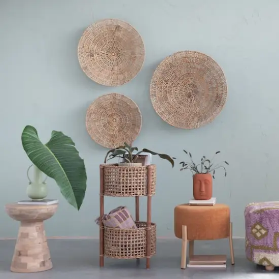 Hello Honey&reg; Woven Banana Bark Wall D&eacute;cor Set {3}