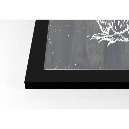 Owl Print Black Framed Print Wall Art {3}