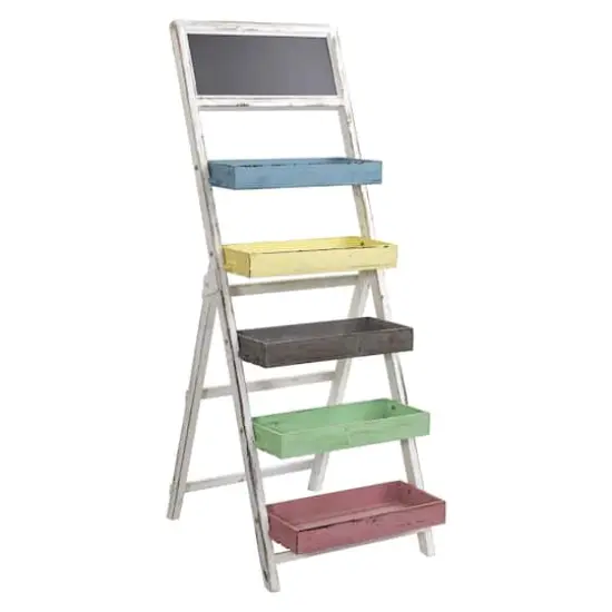 5-Tier Colorful Farmhouse Stand with Chalkboard {4}