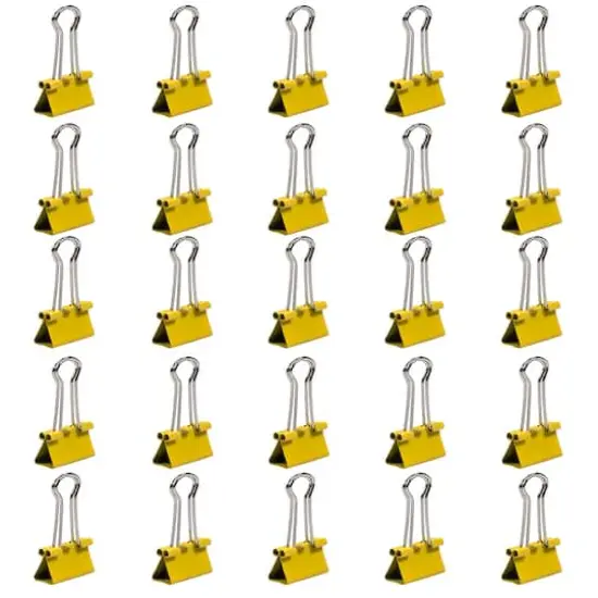 JAM Paper 3/4" Binder Clips, 25ct. Yellow {7}