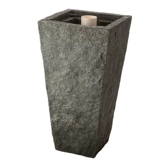 Glitzhome&reg; 32" Polyresin Rippling Floating Sphere Outdoor Fountain with LED Light {8}