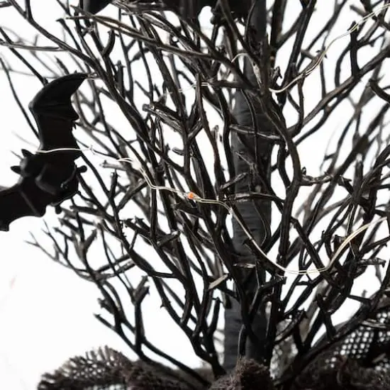 Glitzhome&reg; 20" Lighted Halloween Bats Table Tree Decor {7}