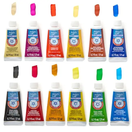24 Color Acrylic Paint Set by Artist's Loft&trade;, 21ml {6}