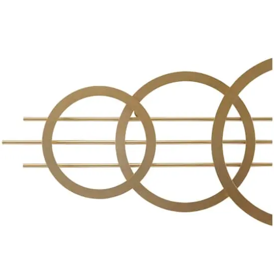 Gold Metal Contemporary Geometric Wall Decor, Set of 2 47", 20" {5}