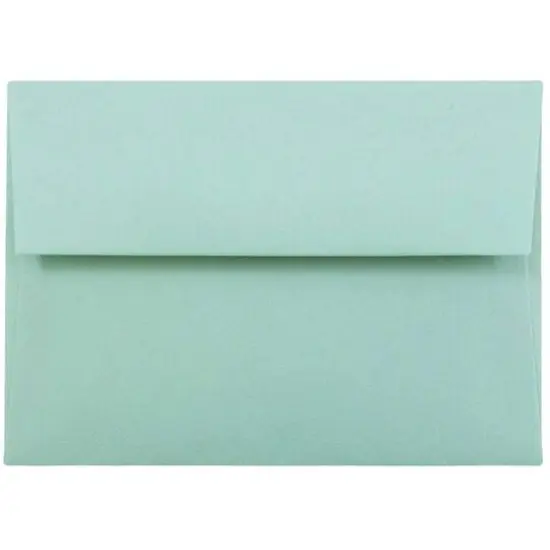 JAM Paper A2 Blank Greeting Cards & Envelopes, 25ct. Aqua {4}
