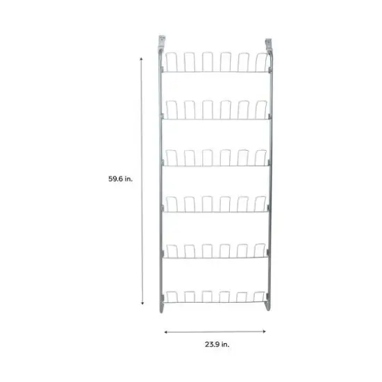 Organize It All 18 Pair Over the Door Shoe Rack {6}