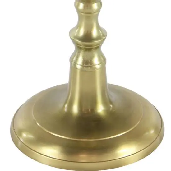 Gold Aluminum Traditional Pedestal Table {4}