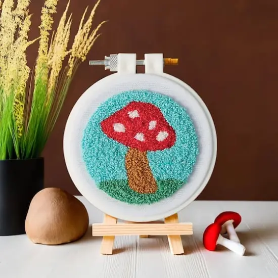 3.5" Mushroom Punch Needle Kit by Loops & Threads&reg; {3}