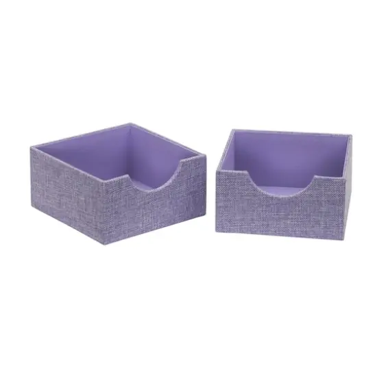 Household Essentials Square Drawer Organizers, 2ct. Purple {1}
