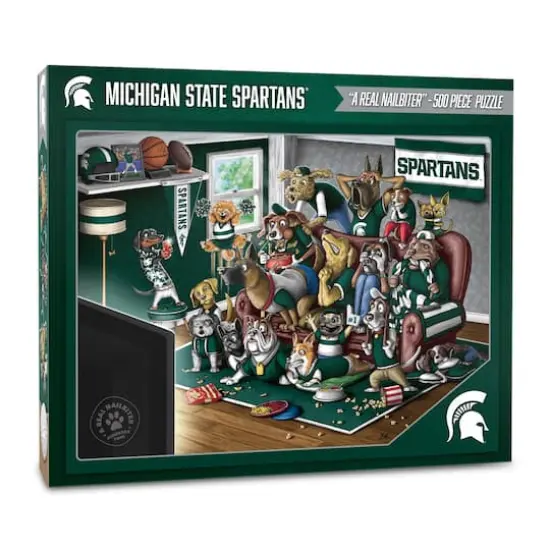 College Football Purebred Fans A Real Nailbiter 500 Piece Puzzle Michigan State Spartans {1}