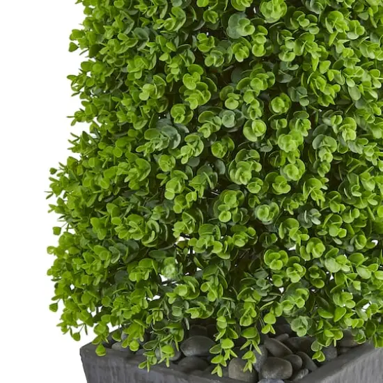 5ft. Eucalyptus Topiary Tree in Slate Planter {3}