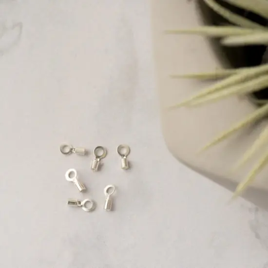 1.7mm Sterling Silver Crimp Endings, 6ct. by Bead Landing&trade; {4}