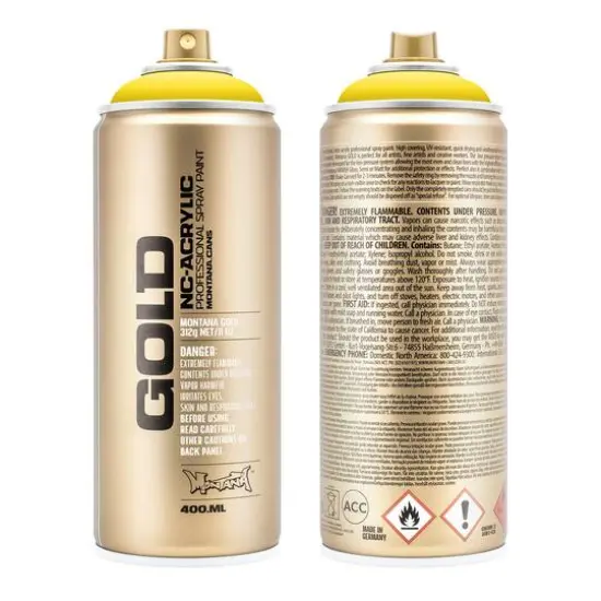 Montana&trade; Cans GOLD Shock Color Spray Paint, 400mL S1000 Shock Yellow Light {1}
