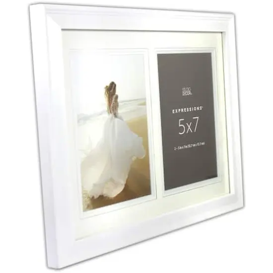 Expressions&trade; 2 Opening 5" x 7" White Collage Frame by Studio D&eacute;cor&reg; {5}