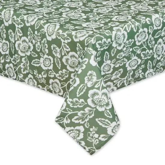 Artichoke GreenFloral Print Outdoor Tablecloth, 60" x 84" {3}