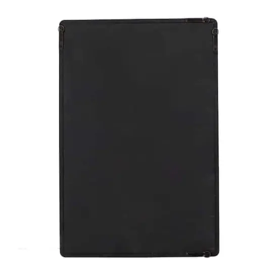 36" Black Contemporary Wood Wall Mirror {6}