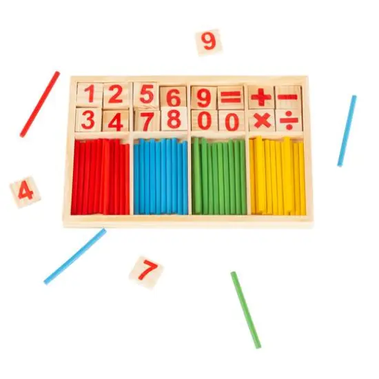 Toy Time Math Manipulatives Number Tiles & Colorful Sticks {1}