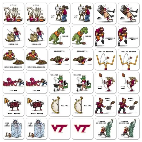 College Team Licensed Memory Match Game Virginia Tech Hokies {4}