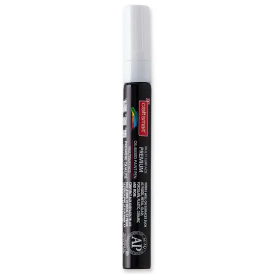 Chisel Tip Multi-Surface Premium Paint Pen by Craft Smart® White {6}
