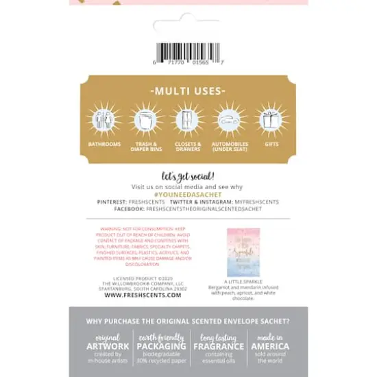 Willowbrook&reg; Fresh Scents&trade; Little Sparkle Fragrance Sachets, 3ct. {3}