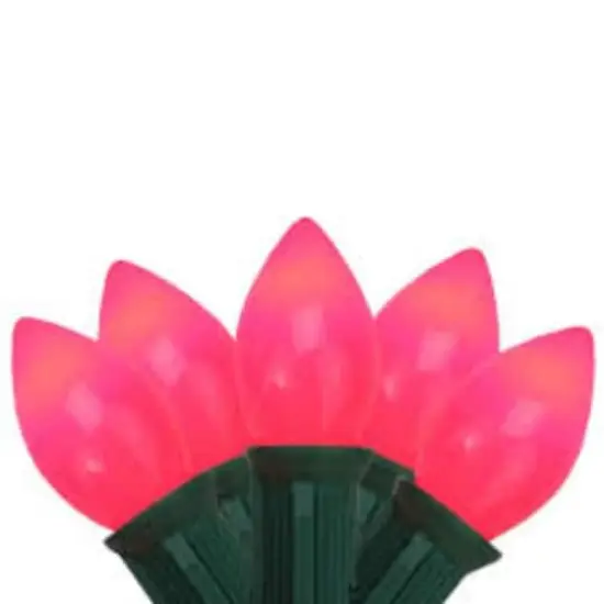 25ct. Opaque C9 Christmas String Lights Pink {5}