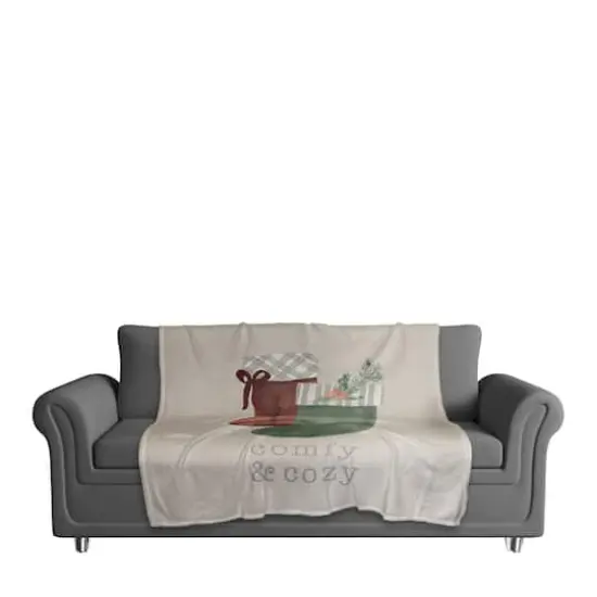 Comfy & Cozy Stockings Coral Fleece Blanket {4}