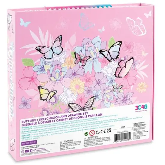 Make It Real 3C4G: Butterfly Sketchbook & Drawing Set, 20pcs {4}