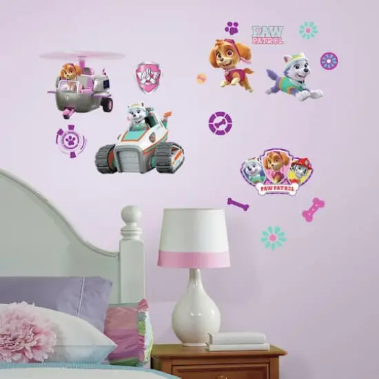 RoomMates Paw Patrol Girl Pups Peel & Stick Wall Decals {4}