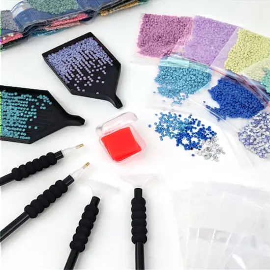 ArtSkills&reg; Brilliant Art Mystical Garden Stretched Canvas Diamond Painting Kit {4}