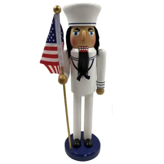 Santa's Workshop 14" Navy Nutcracker {1}