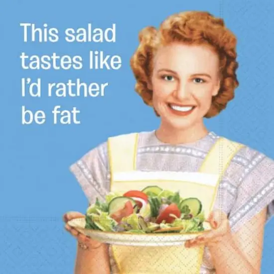 JAM Paper I'd Rather Be Fat Cocktail Napkins, 40ct. {1}