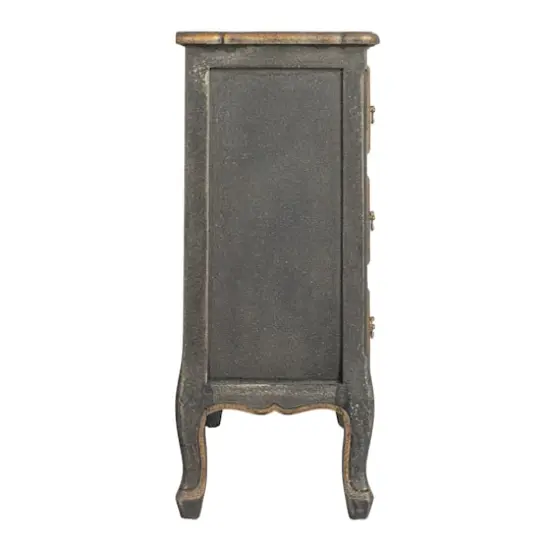 Hello Honey&reg; Distressed Black Wood Dresser Cabinet {4}