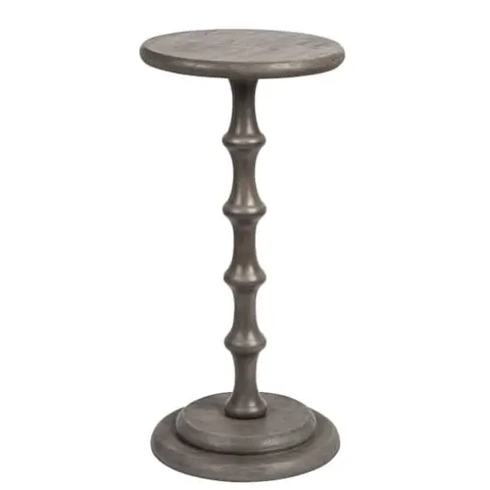 Hello Honey&reg; 25" Pedestal Cocktail Side Table Dove Gray {1}