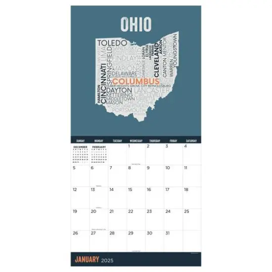 TF Publishing 2025 Home: Ohio Wall Calendar {5}