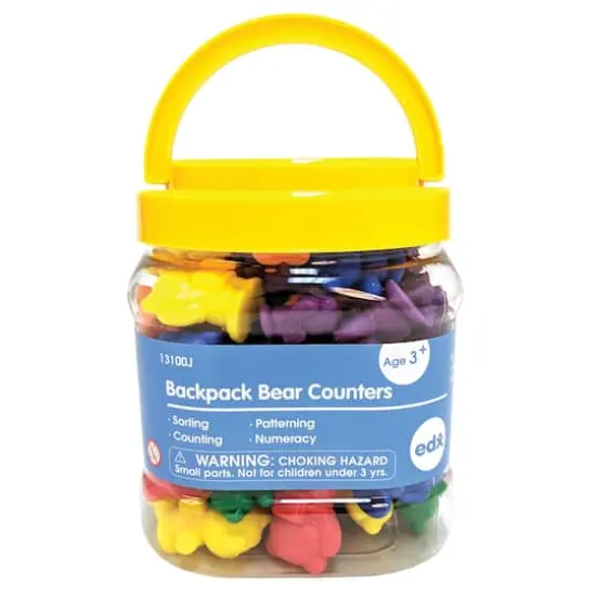 Edx Education&reg; Assorted Backpack Bear Counters, 96ct. {1}