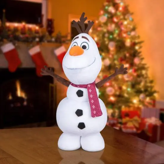 19.75" Disney&reg; Olaf with Red Scarf Holiday Greeter {3}