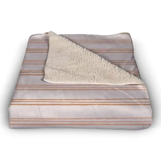 Rust Loose Lines 50" x 60" Sherpa Fleece Blanket {3}