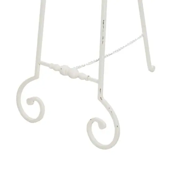 White Metal Country Cottage Easel, 52" x 17" x 22" {6}