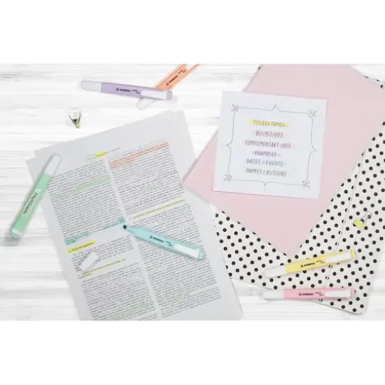 Stabilo&reg; Swing&reg; Cool 6 Color Pastel Highlighter Wallet Set {7}