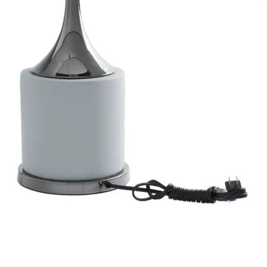 Grey Metal Traditional Table Lamp, 24" x 15" x 15" {10}