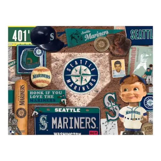 MLB Baseball Retro Series 500 Piece Puzzle Seattle Mariners {5}