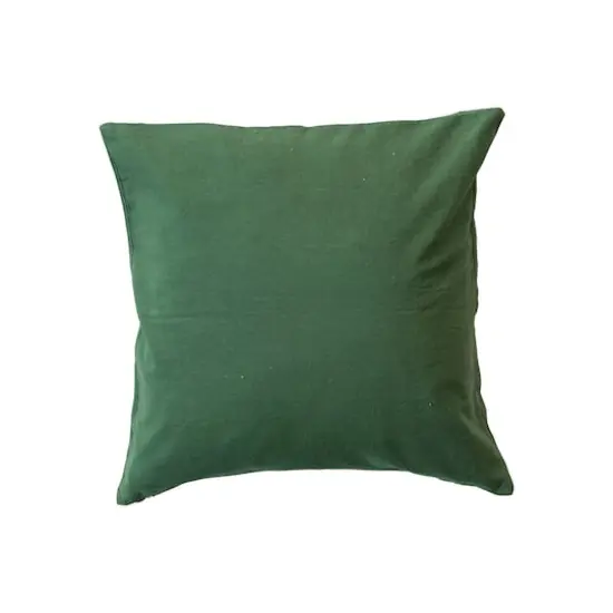 Hello Honey&reg; 20" Green Square Woven Cotton Blend Jacquard Pillow {4}