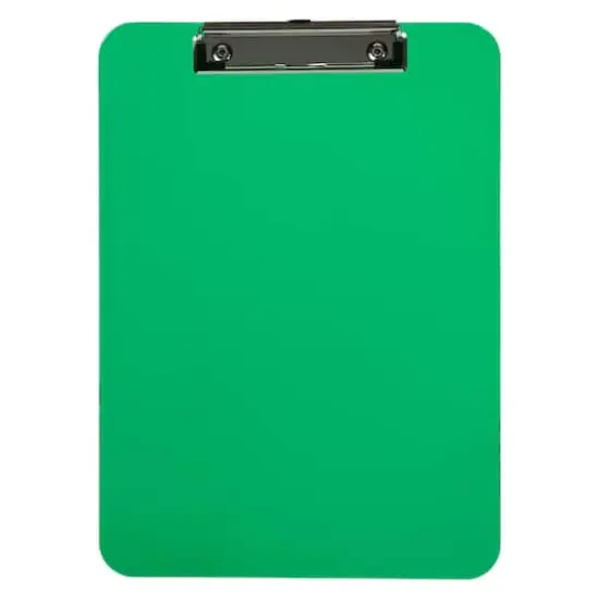 JAM Paper Letter Size Plastic Clipboards, 12ct. Green {1}