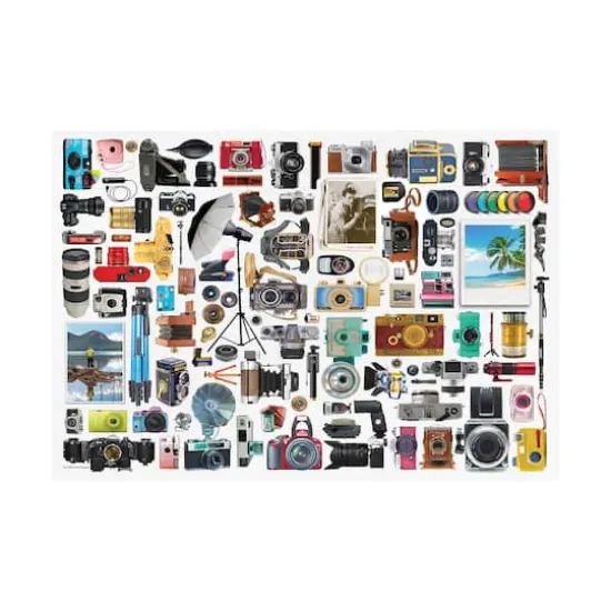 Classic Cameras Collectible Shaped Tin Puzzle: 550 Pcs {1}