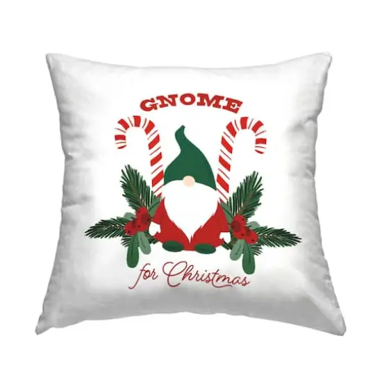 Stupell Industries Gnome for Christmas Holiday Elf Throw Pillow {1}