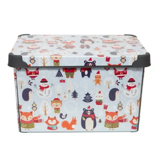 Simplify Woodland Winter Storage Tote Bin {7}