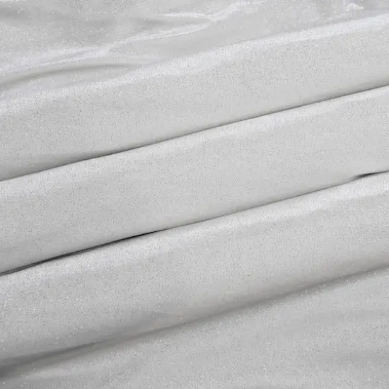 Feldman White Sparkle Stretch Velvet Fabric {1}