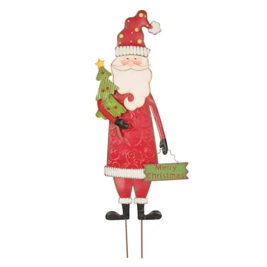 Glitzhome&reg; 36" Santa Metal Yard Stake {1}